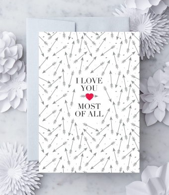 Design with Heart Studio - Greeting Cards - “I love you most of all”