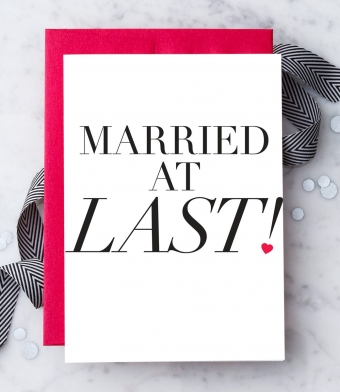 Design with Heart Studio - Greeting Cards - “Married at last!”