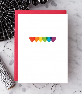 Design with Heart Studio - Greeting Cards - Rainbow Hearts