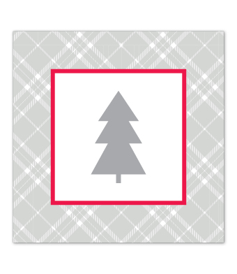 Design with Heart Studio - Holiday - Plaid Holiday Tree Gift Tag
