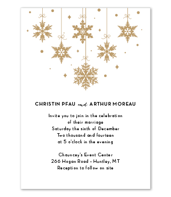 Design with Heart Studio - Boxed Sets - Gold Snowflake Wedding Suite