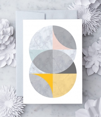 Design with Heart Studio - Greeting Cards - Marble Intersecting Circles
