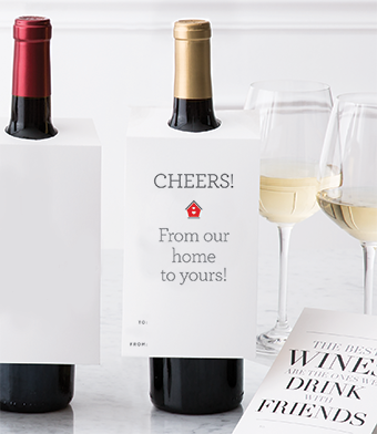 Design with Heart Studio - Wine Bottle Gift Tags - “From Our Home To Yours!”