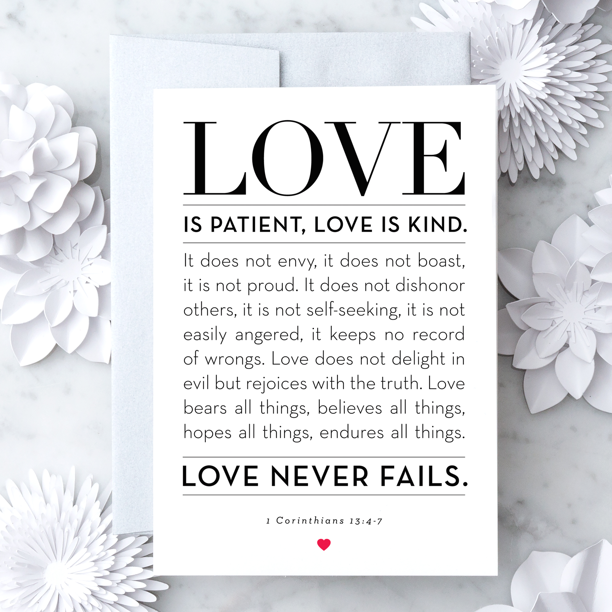 1 Corinthians 13:4-7 | Design With Heart Studio