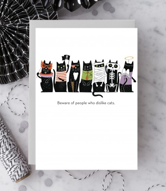 Design with Heart Studio - Greeting Cards - Beware of people who dislike cats