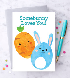 Design with Heart Studio - Greeting Cards Somebunny Loves You Easter Greeting Card