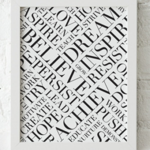 Framed Dream Believe Achieve Art Print