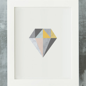 Framed Marble Geometric Diamond Art Print