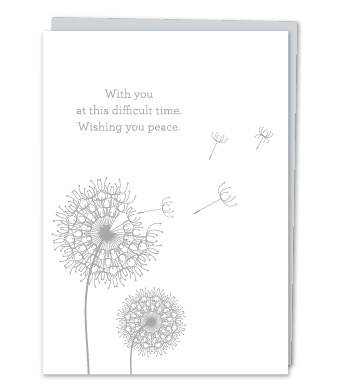 Design with Heart Studio - With you at this difficult time. Wishing you peace.