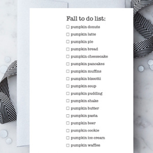 Fall To-Do List