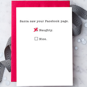Santa Saw Your Facebook Page