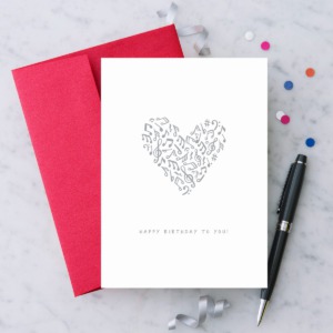 Birthday Music Heart