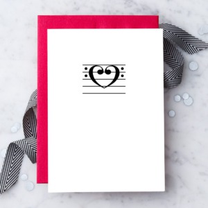 Bass clef heart