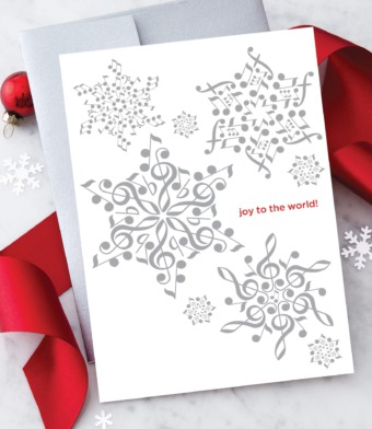 Design with Heart Studio - Musical Note Snowflakes