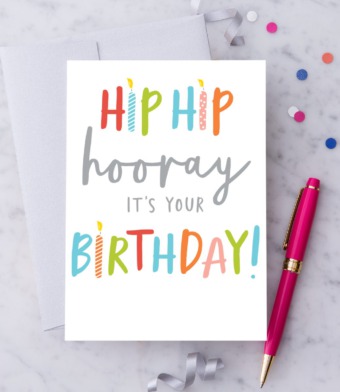 Design with Heart Studio - “hip hip hooray! It’s your birthday!”