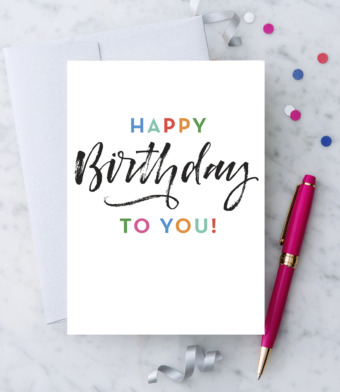 Design with Heart Studio - Happy Birthday to You – Handwritten