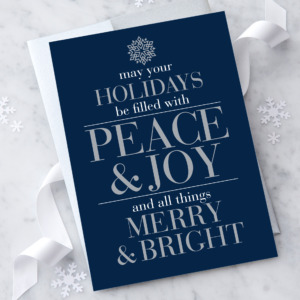 May your Holidays be filled with Peace & Joy