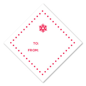 Red Snowflake Gift Tag
