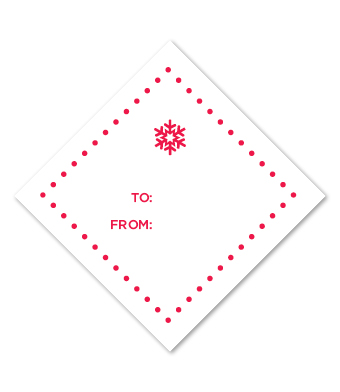 Design with Heart Studio - Red Snowflake Gift Tag