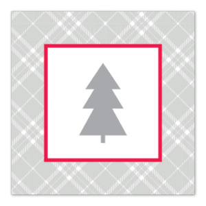 Plaid Holiday Tree Gift Tag