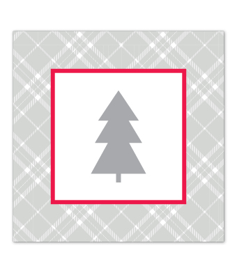 Design with Heart Studio - Plaid Holiday Tree Gift Tag