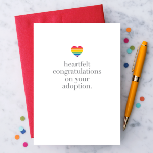 Heartfelt congratulations on your adoption