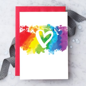 Brush Rainbow Heart