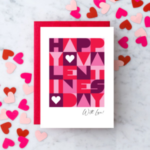 Mod Love Valentine's Day Greeting Card