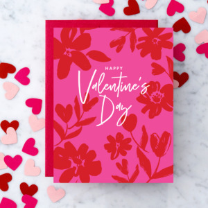Modern Floral Valentine