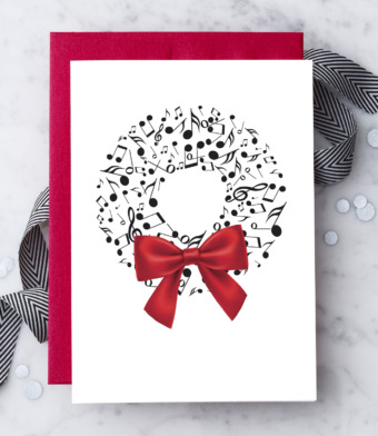 Design with Heart Studio - Musical Holiday Wreath