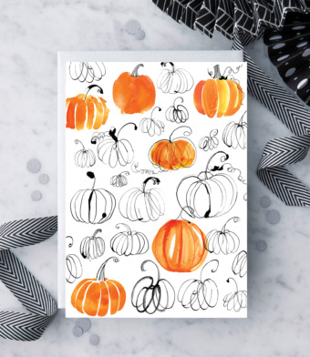 Design with Heart Studio - Watercolor Pumpkins