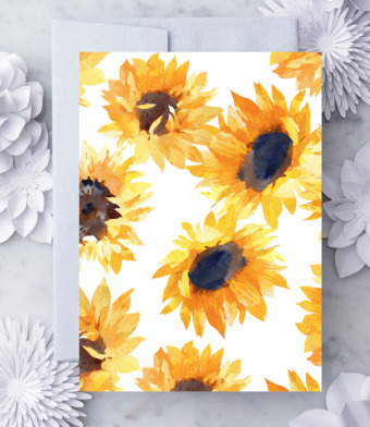 Design with Heart Studio - Watercolor Sunflowers