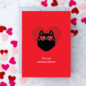 Smitten Kitten Greeting Card