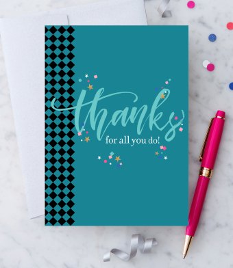 Design with Heart Studio - “Thanks For All You Do” Greeting Card