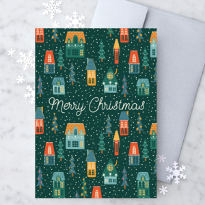 Christmas Village Holiday Greeting Card