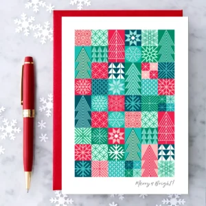 Christmas Kaleidoscope Holiday Greeting Card