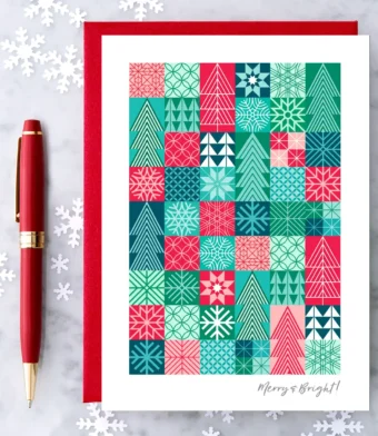 Design with Heart Studio - Christmas Kaleidoscope – 8 Boxed Holiday Greeting Cards