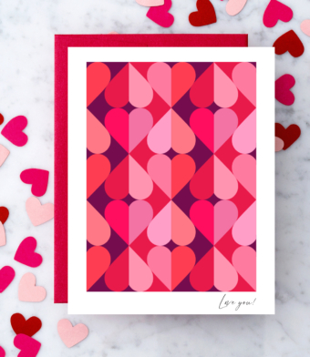 Design with Heart Studio - Modern Hearts Valentine’s Day Greeting Card