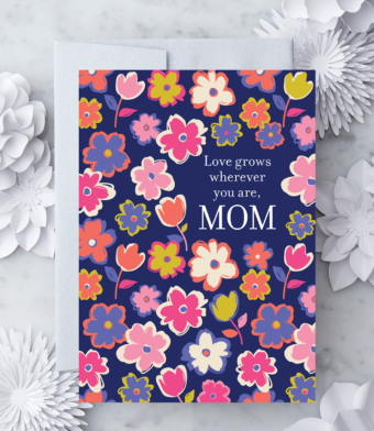 Design with Heart Studio - Bright Blooms Mom – Floral Mother’s Day Greeting Card
